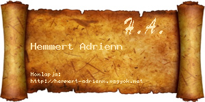 Hemmert Adrienn névjegykártya